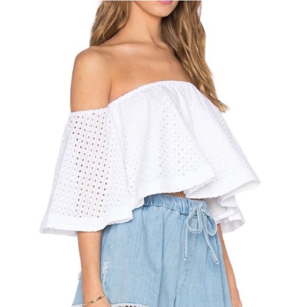 Nicholas Ivory Waffle Knit Blouse